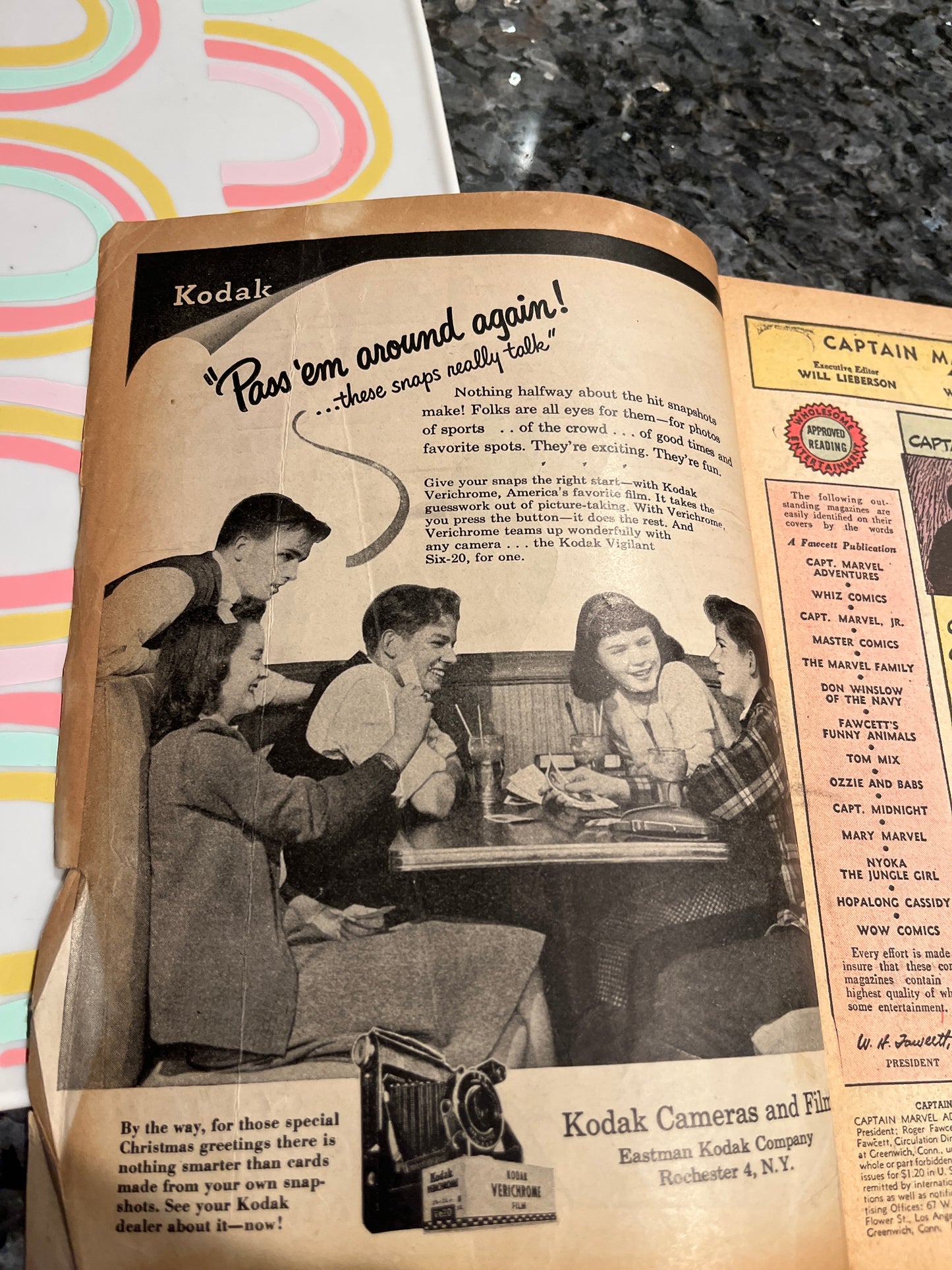 CAPTAIN MARVEL ADVENTURES #80 ORIGIN RETOLD MISSING 3 CENTER WRAPS MAIN STORY COMPLETE