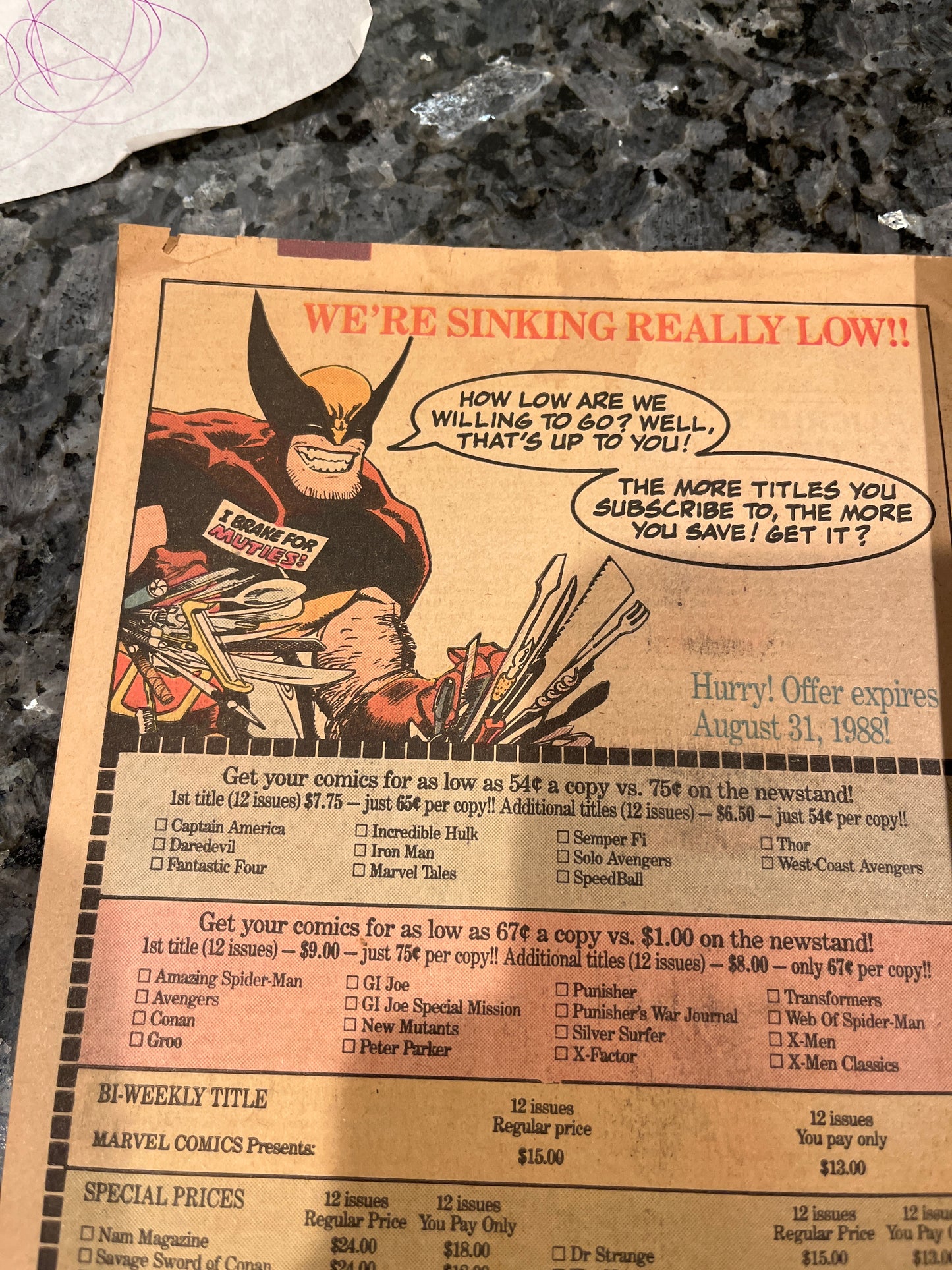Amazing spider-MAN #306 TEARS ON THE BACK