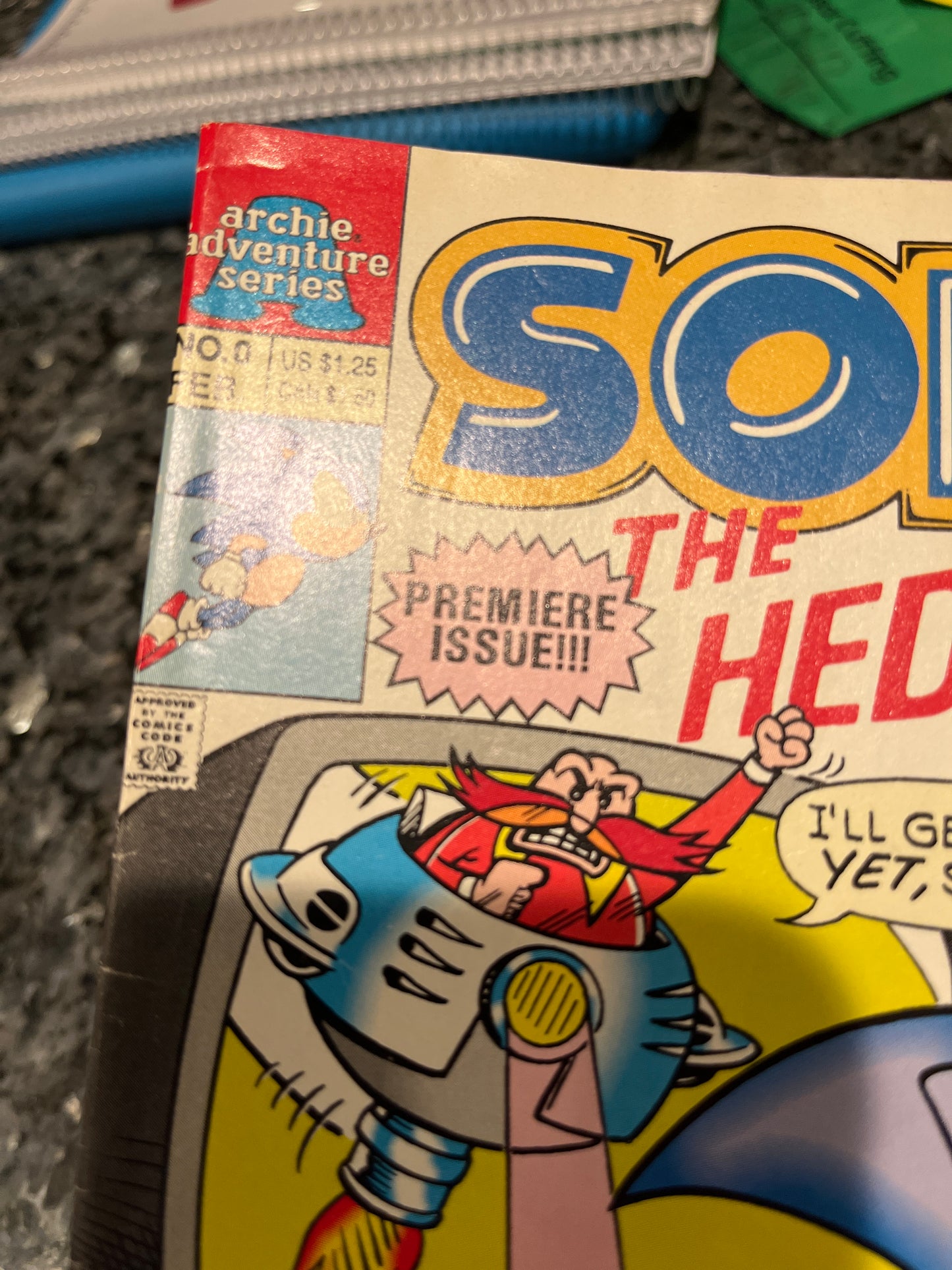 RARE SONIC THE HEDGEHOG#0 STERT OF THE SERIES CREASES