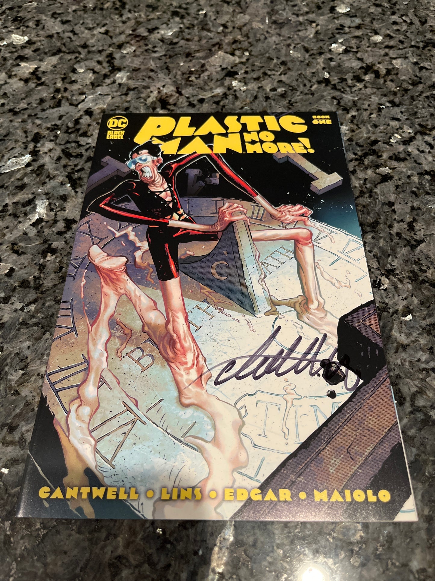 PLASTIC MAN NO MORE #1 SIGNED BY CHRISTOPHER CANTWELL W/COA