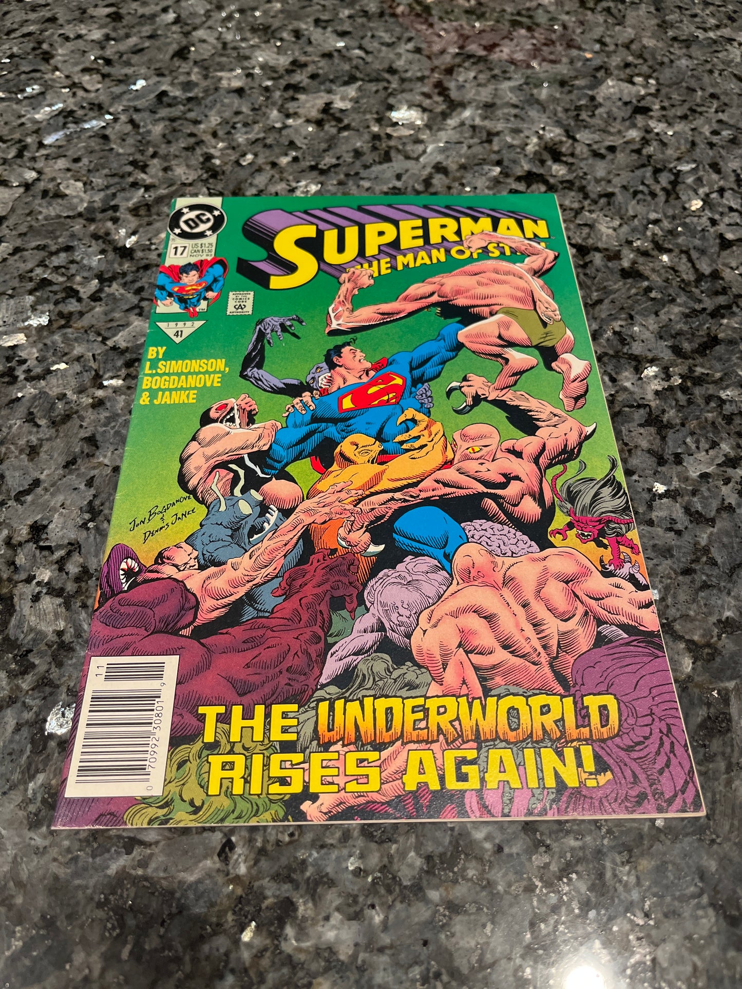 SUPERMAN:THE MAN OF STEEL #17 FIRST DOOMSDAY RARE NEWSSTAND VARIANT