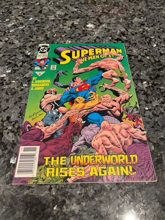 SUPERMAN:THE MAN OF STEEL #17 FIRST DOOMSDAY RARE NEWSSTAND VARIANT