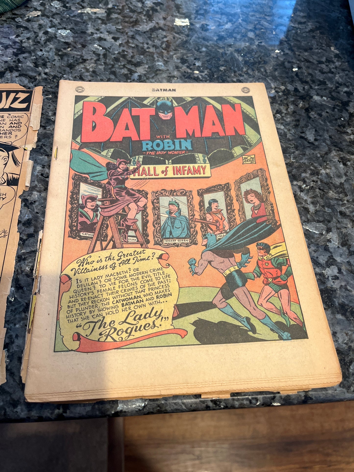 GOLDEN AGE BARMAN #45 DETACHED COVERS BRITTLE BUT COMPLETE NICE PAGES