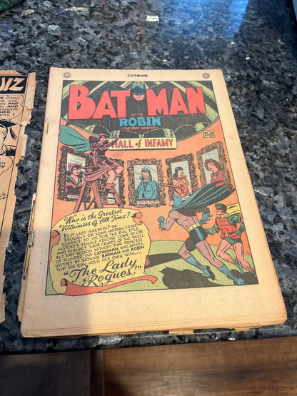 GOLDEN AGE BARMAN #45 DETACHED COVERS BRITTLE BUT COMPLETE NICE PAGES