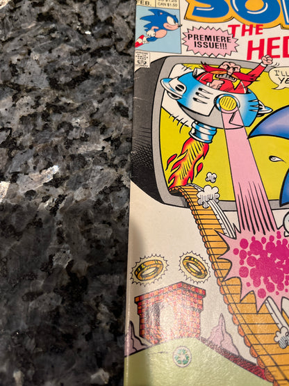 RARE SONIC THE HEDGEHOG#0 STERT OF THE SERIES CREASES