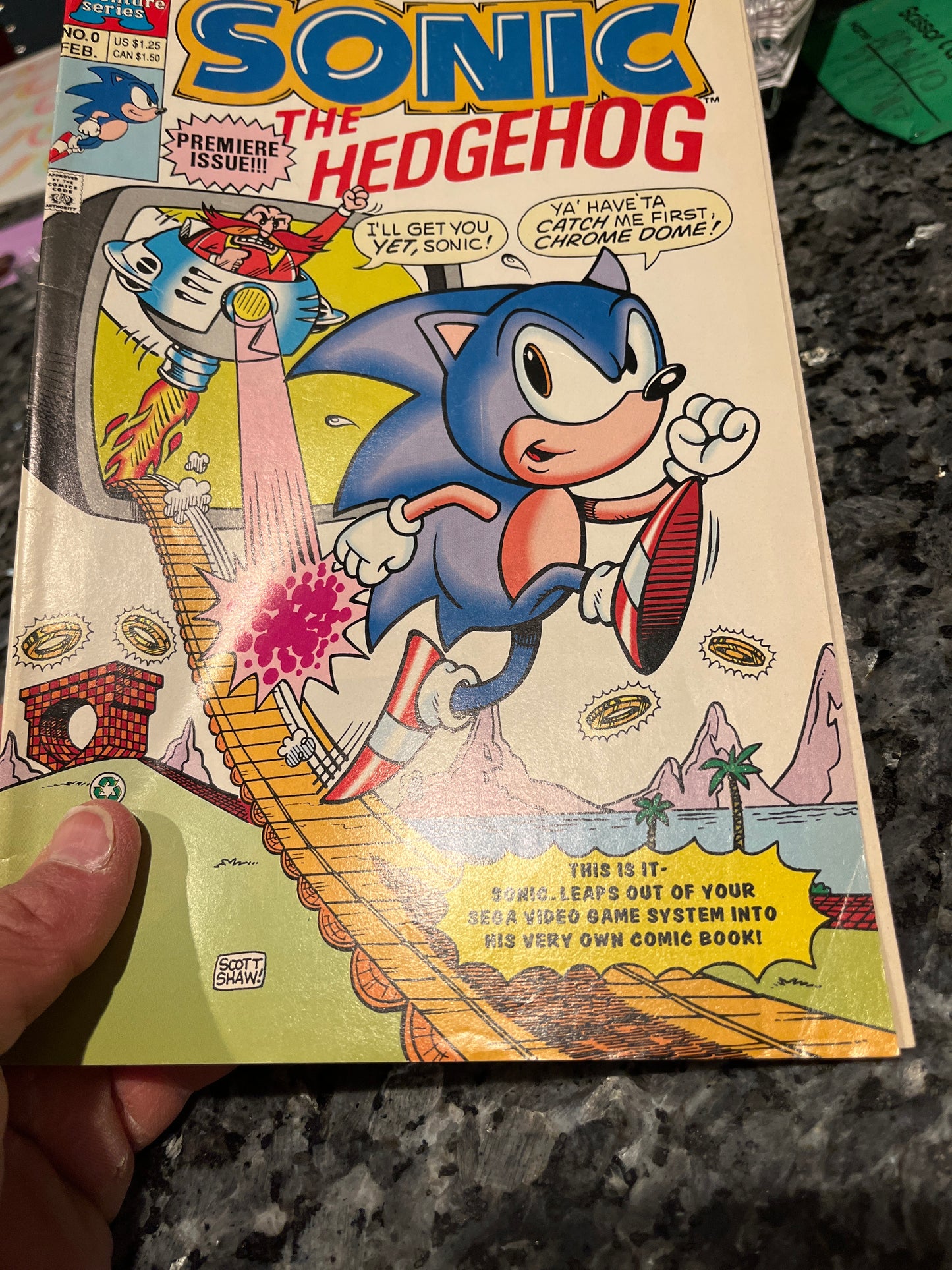 RARE SONIC THE HEDGEHOG#0 STERT OF THE SERIES CREASES