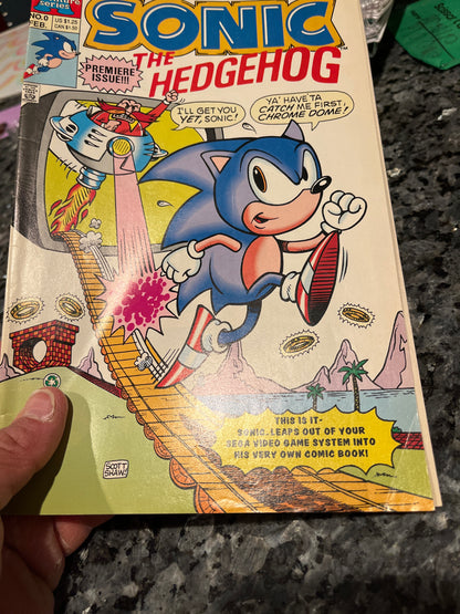 RARE SONIC THE HEDGEHOG#0 STERT OF THE SERIES CREASES