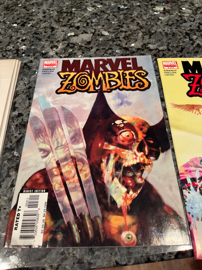 COMPLETE SET MARVEL ZOMBIES 1-5 plus DEAD DAYS ONE SHOT #2&3 wrinkled