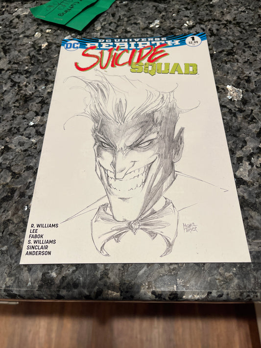 SUICIDE SQUAD #1 REBIRTH AWESOME MICHAEL TURNER SKETCH VARIANT