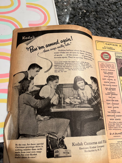 CAPTAIN MARVEL ADVENTURES #80 ORIGIN RETOLD MISSING 3 CENTER WRAPS MAIN STORY COMPLETE