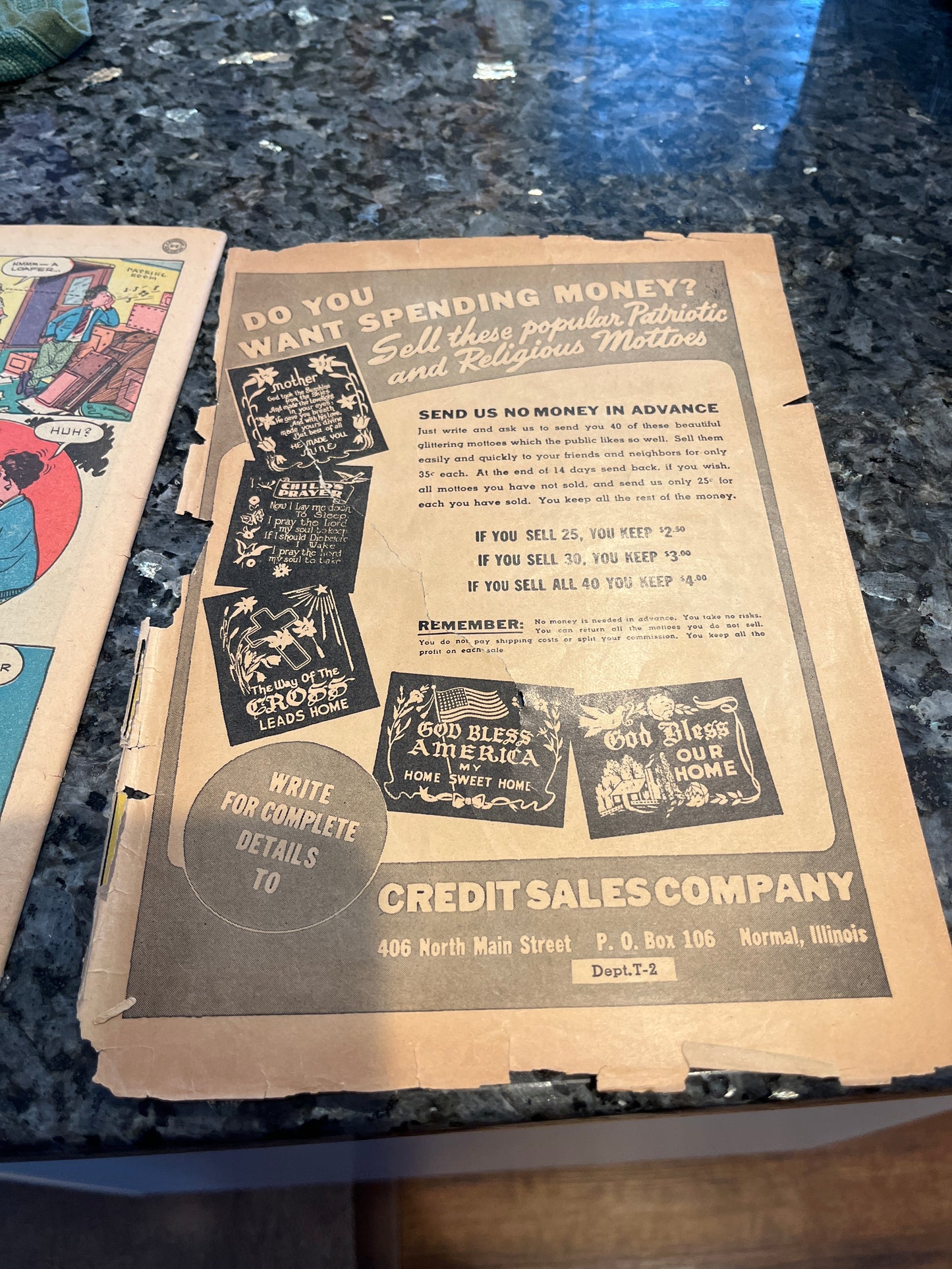 GOLDEN AGE BARMAN #45 DETACHED COVERS BRITTLE BUT COMPLETE NICE PAGES