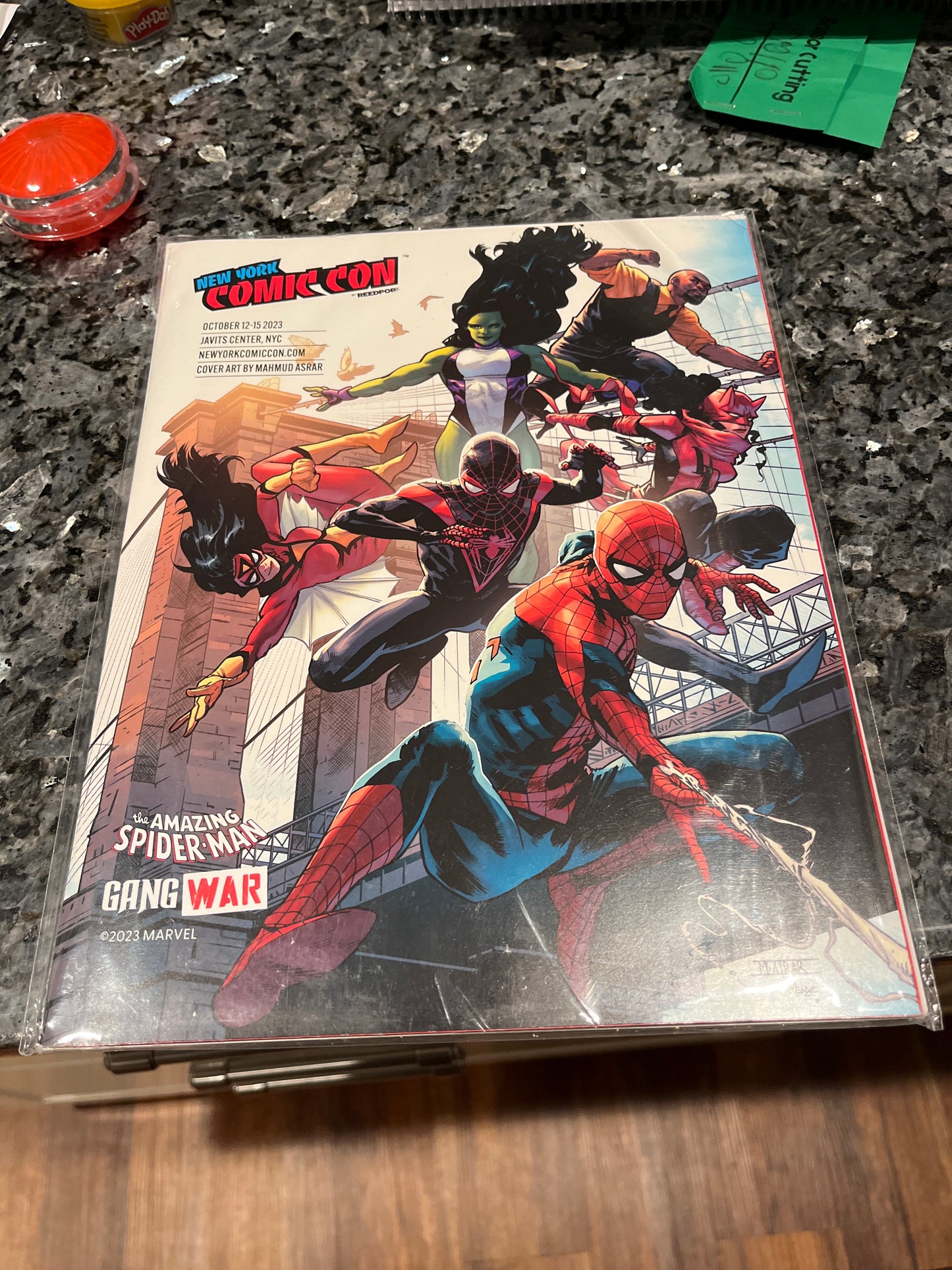 EXCLUSIVE 2023 NEW YORK COMIC CON Spider-Man GANG WAR PROGRAM SMUDGES