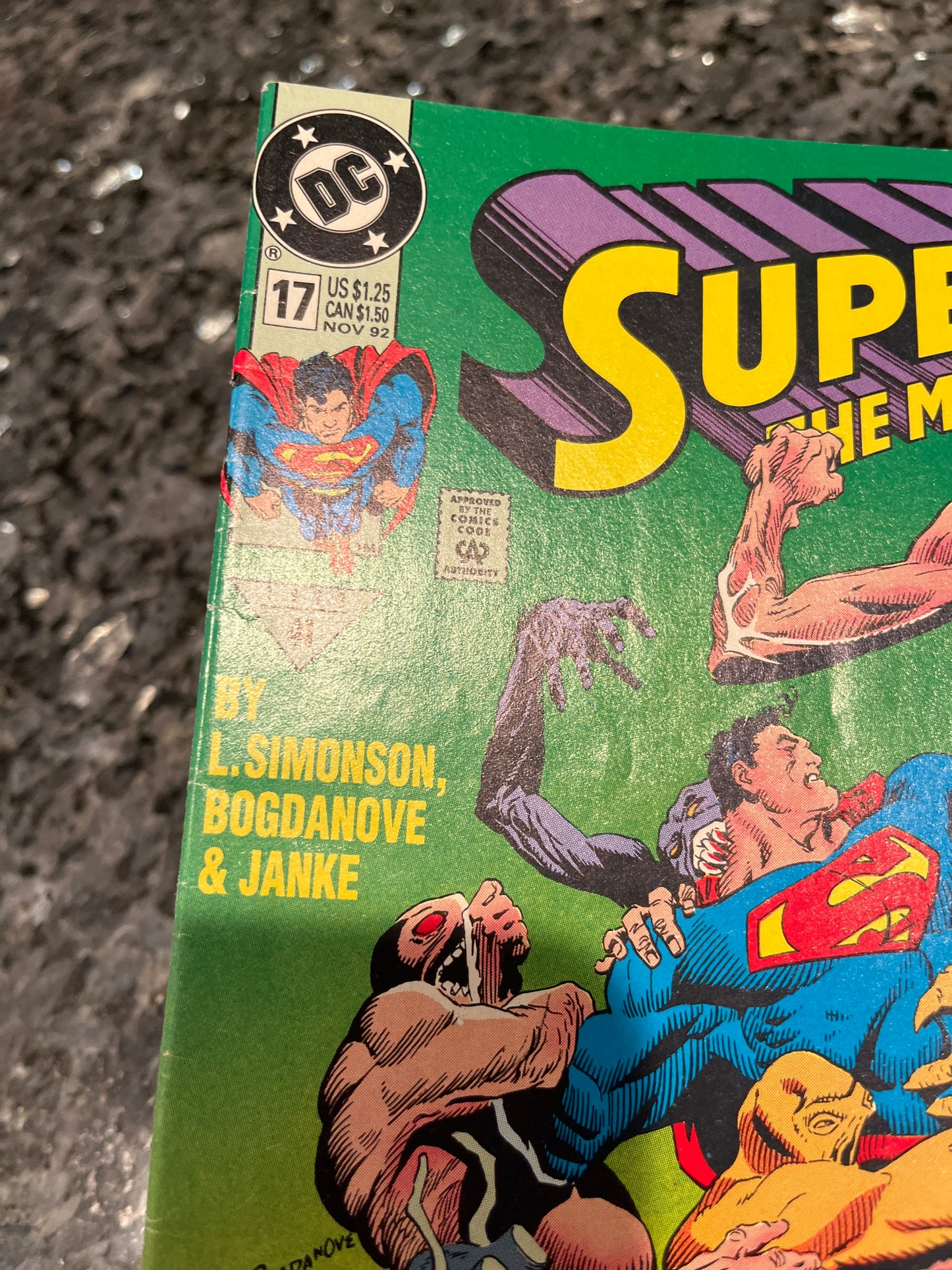 SUPERMAN:THE MAN OF STEEL #17 FIRST DOOMSDAY RARE NEWSSTAND VARIANT
