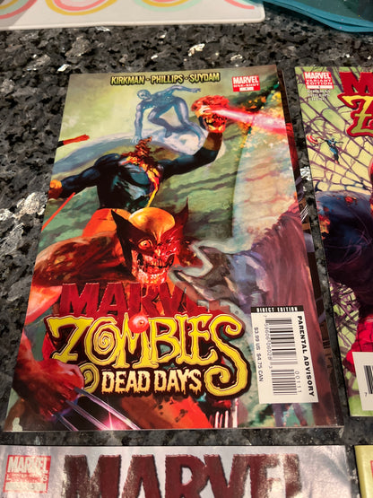 COMPLETE SET MARVEL ZOMBIES 1-5 plus DEAD DAYS ONE SHOT #2&3 wrinkled