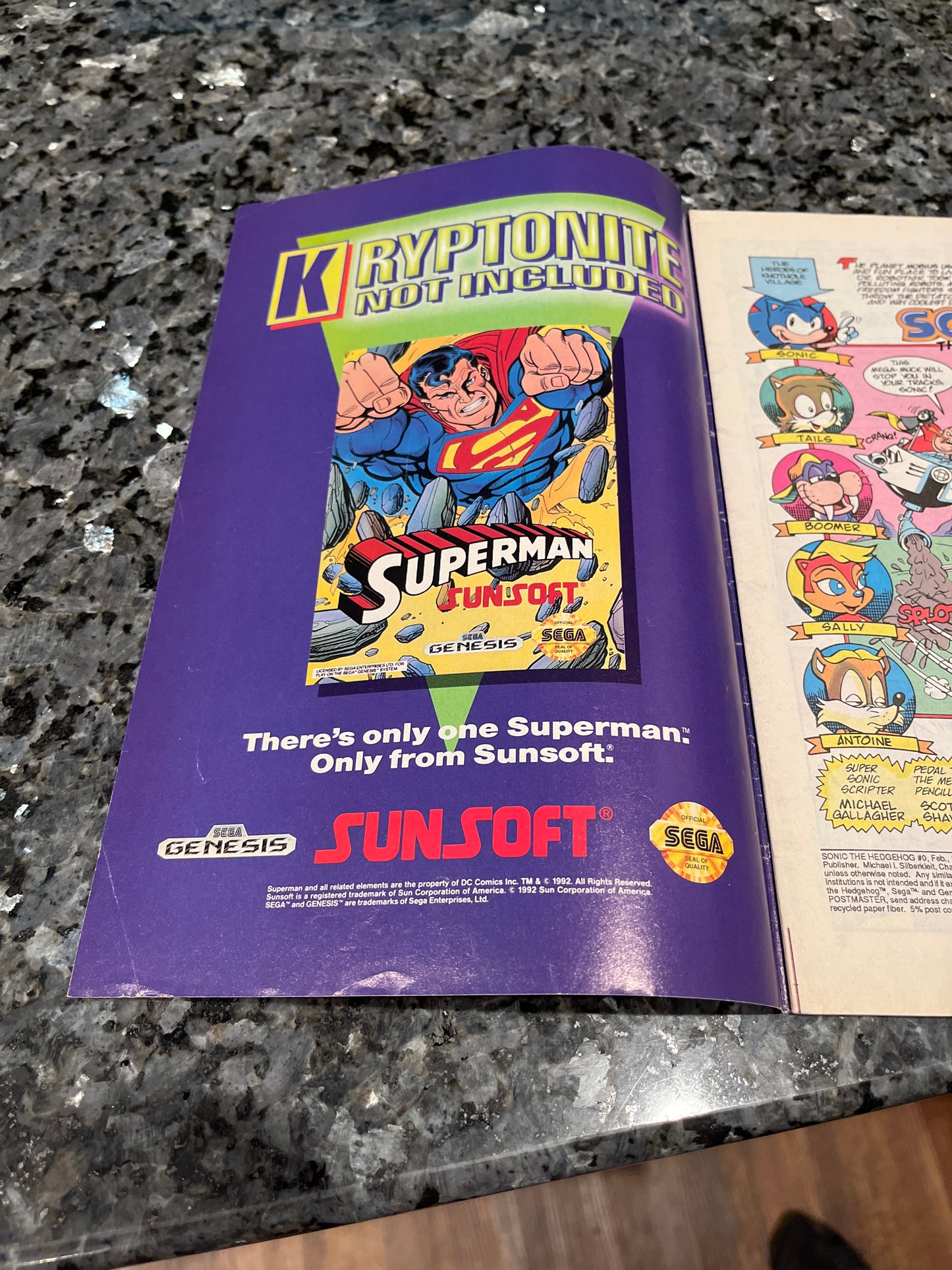 RARE SONIC THE HEDGEHOG#0 STERT OF THE SERIES CREASES