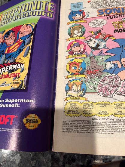 RARE SONIC THE HEDGEHOG#0 STERT OF THE SERIES CREASES