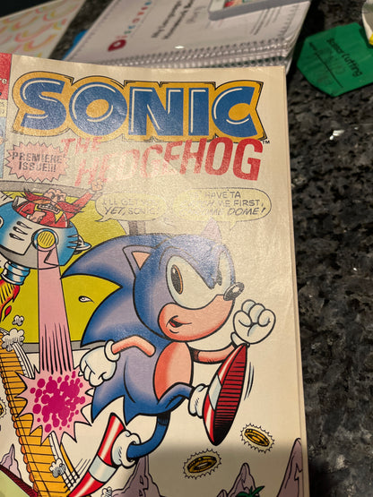 RARE SONIC THE HEDGEHOG#0 STERT OF THE SERIES CREASES