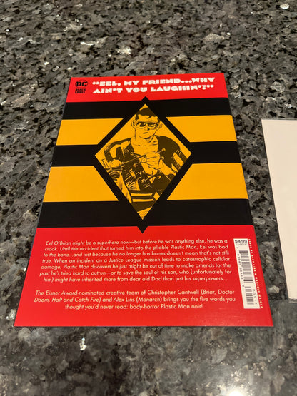 PLASTIC MAN NO MORE #1 SIGNED BY CHRISTOPHER CANTWELL W/COA