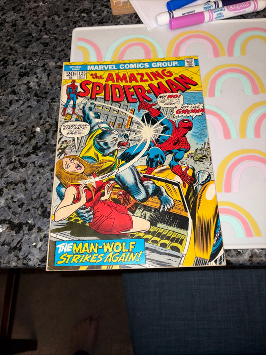 AMAZING SPIDER-MAN #125 1ST FULL MAN-WOLF KEY🔥